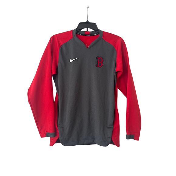Men's Boston Red Sox Nike Thermal Crew Performance Pullover Sweatshirt Small - Picture 4 of 16